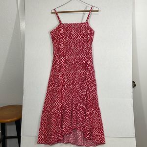 Zaful Dress NWT Ruffle Tulip Hem, Adjustable Spaghetti Straps, Red, Medium